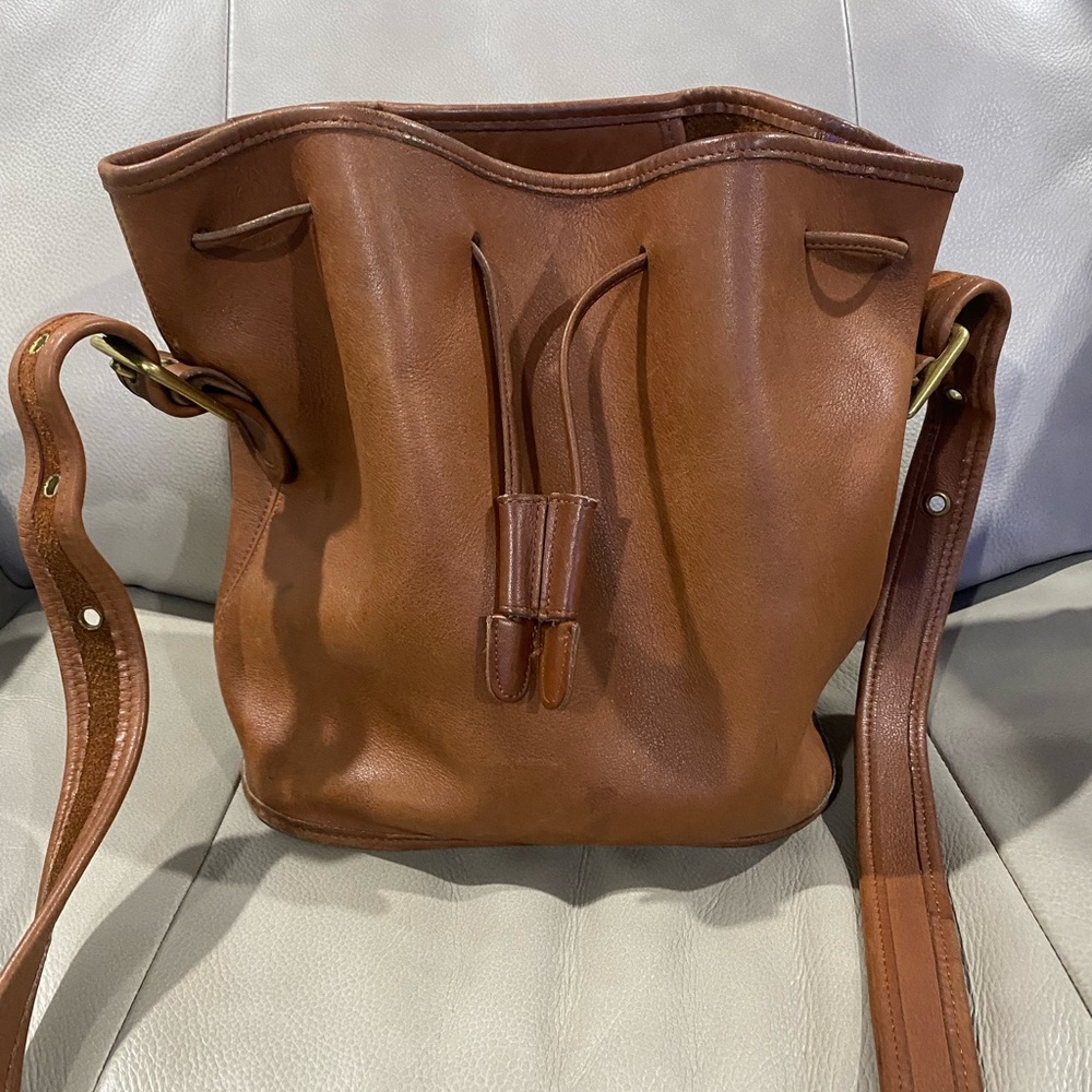 Coach vintage bucket drawstring bag